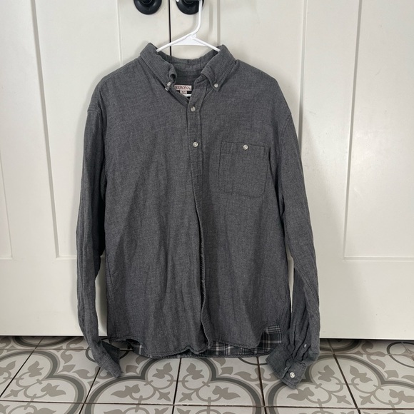 Men's gray button down shirt - Picture 1 of 6